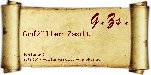 Gröller Zsolt névjegykártya