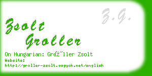 zsolt groller business card